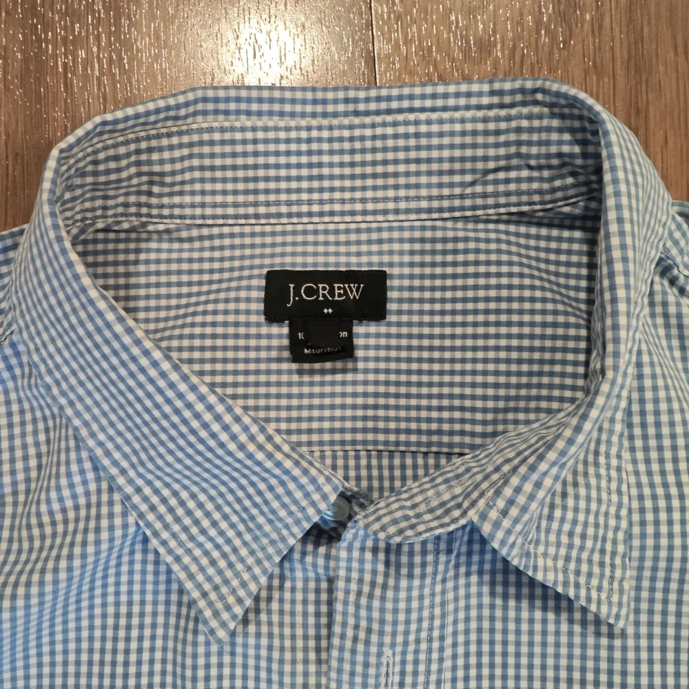 J.Crew Men's Blue Checkered Shirt